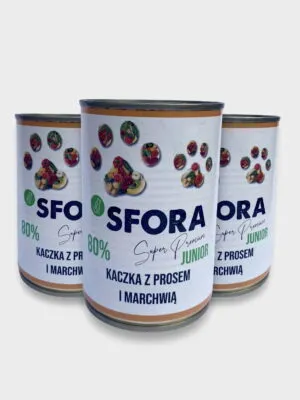 kaczka z prosem i marchwia 3 puszki junior kaczka z prosem i marchwia 3 puszki junior