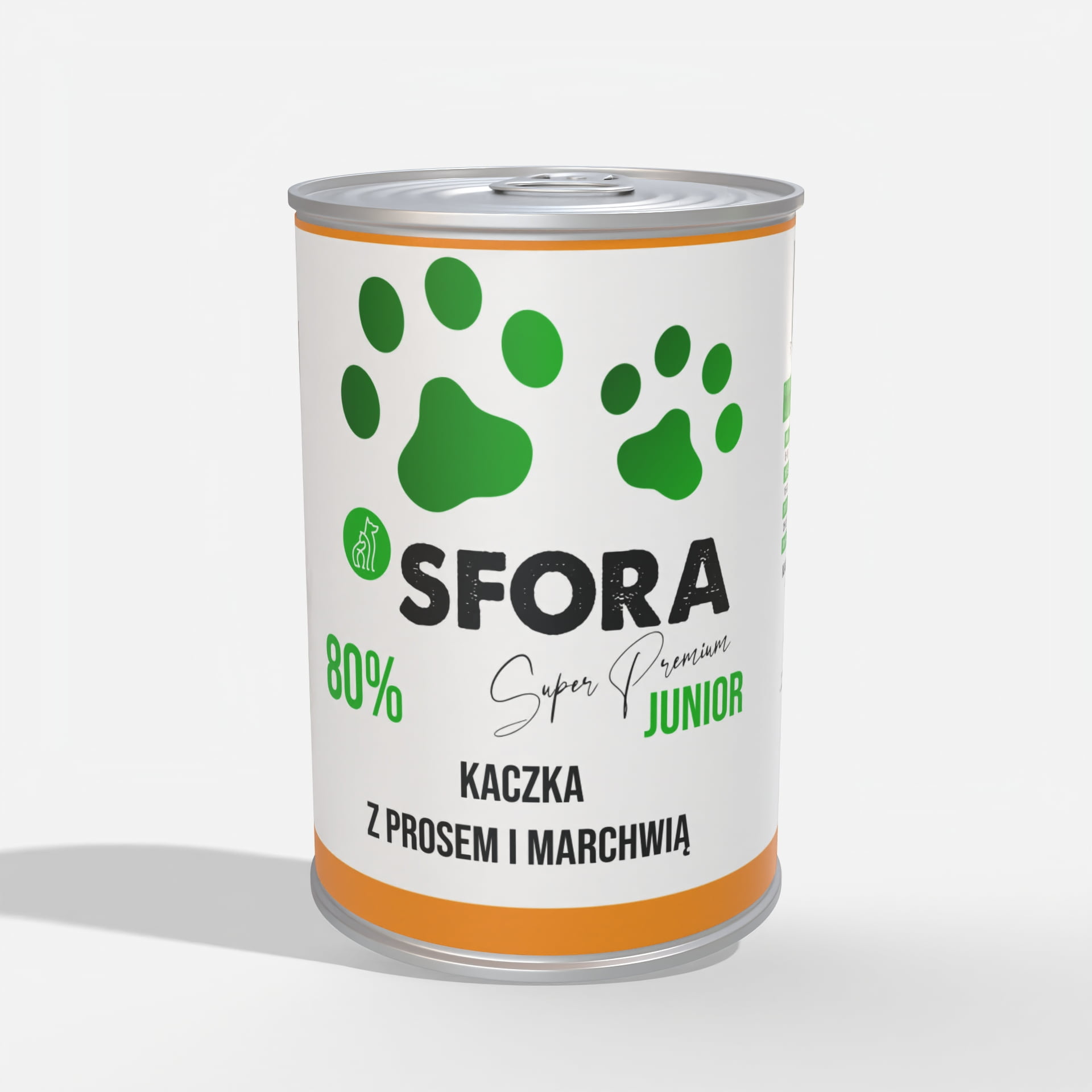Karma Sfora Kaczka z prosem i marchwią junior 400g 7 kaczka junior