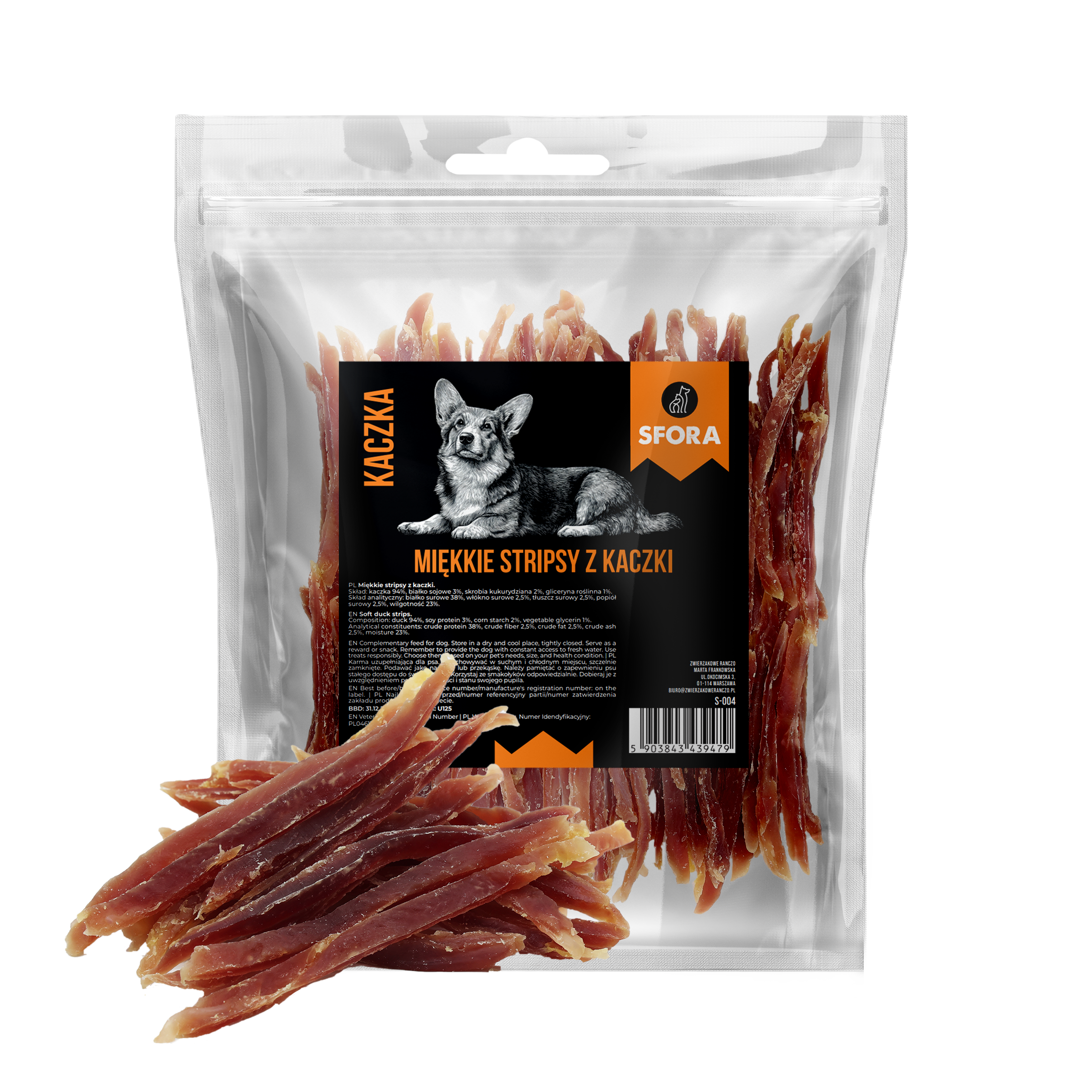 miekkie stripsy z kaczki