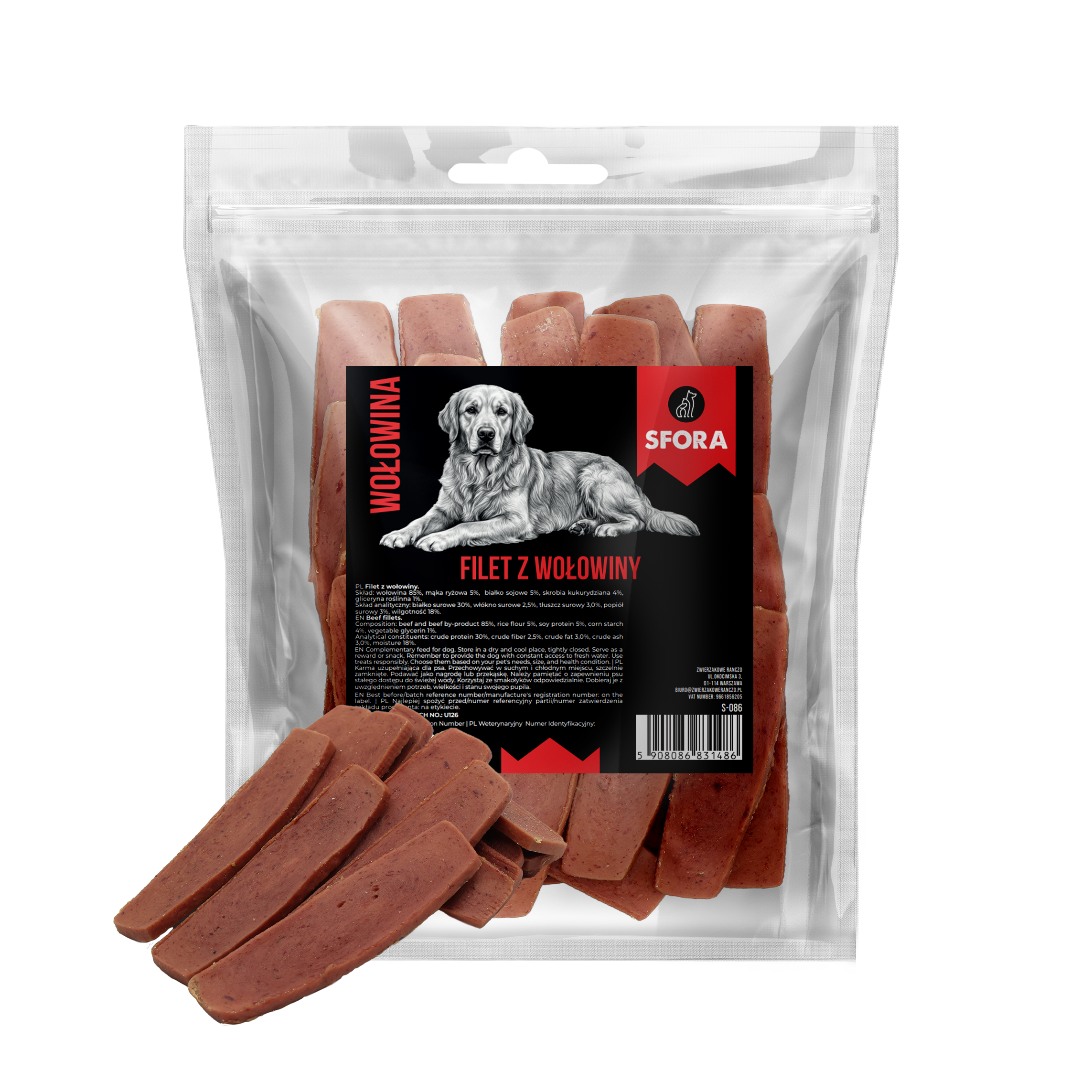 Sfora Hot Strips filet z wołowiny 500 g 6 filet wolowina